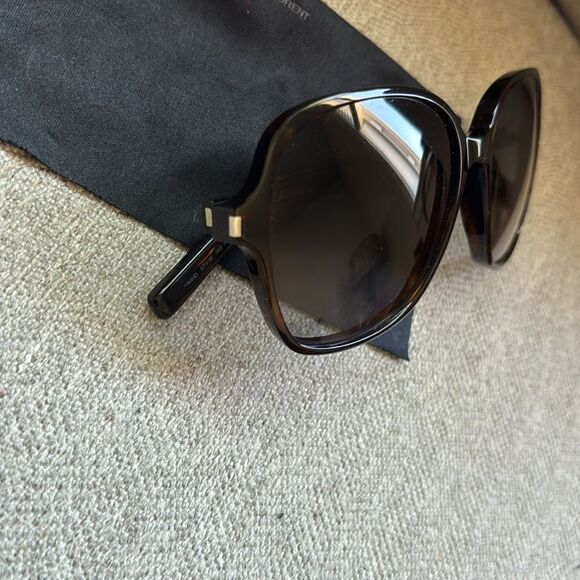 Saint Laurent CLASSIC 8 001 Sunglasses Black Tortoise Shell Square Frame - Picture 7 of 9